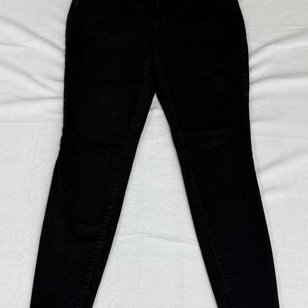 Maurices Womens Black Mid-Rise Skinny Jeans Size Large Regular Stretch Denim